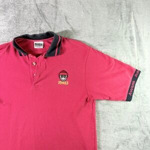 VTG AWANA Sparks Red Polo Shirt Embroidered Face Top Size M